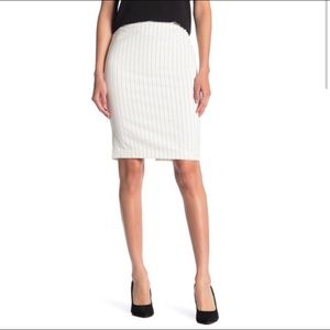 Tahari white/black pinstripe pencil skirt